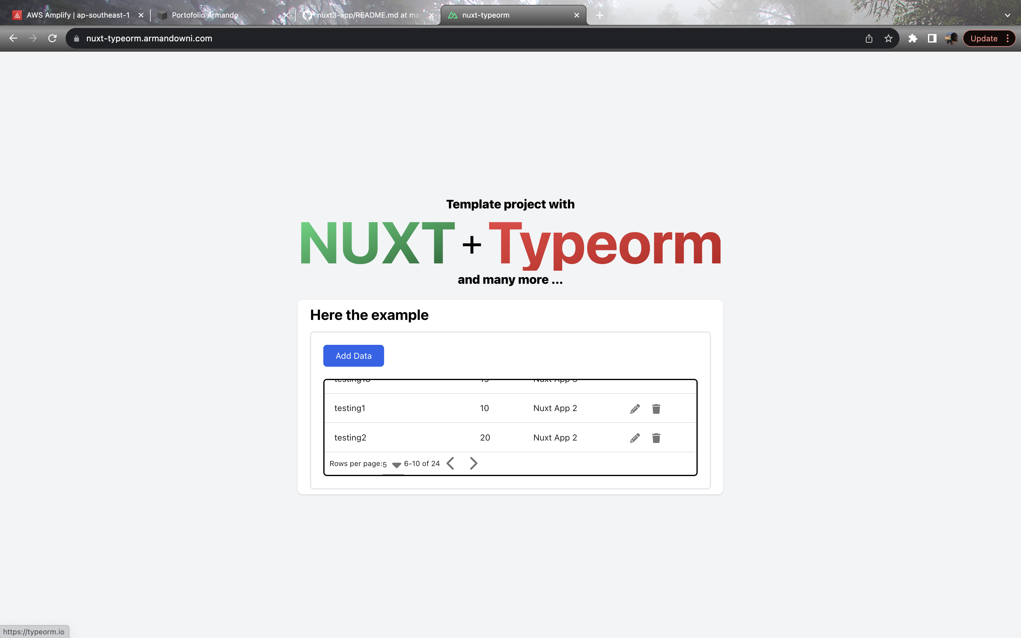 Nuxt 2 template project app